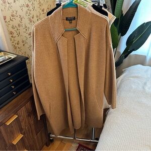 Lord & taylor merino wool camel cardigan sz M